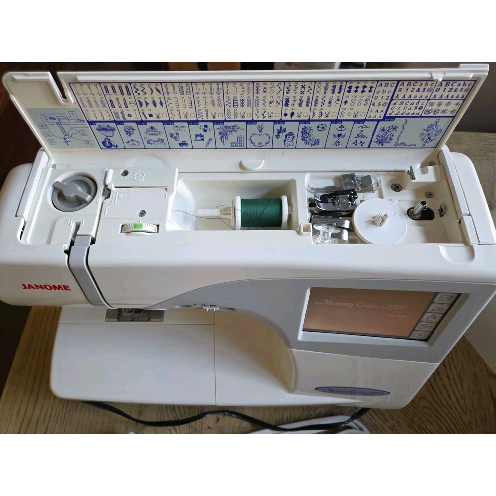 Janome Memory Craft 9700 Computerized Sewing Embroidery Machine With Hoops - Picture 5 of 16